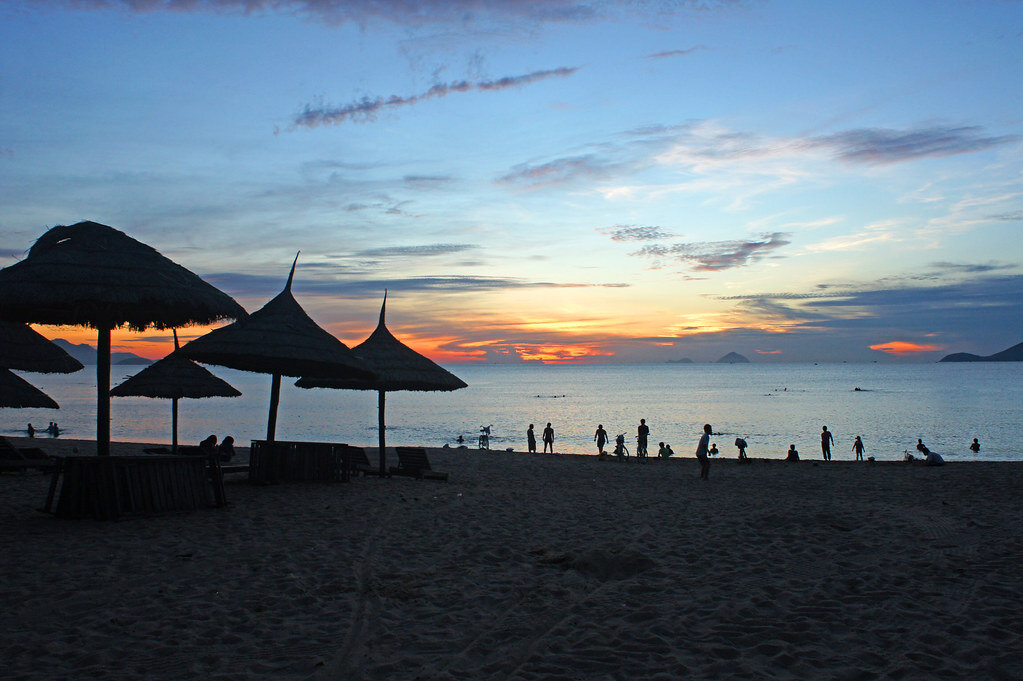 Sunrise in Nha Trang Beach, Khanh Hoa, Vietnam